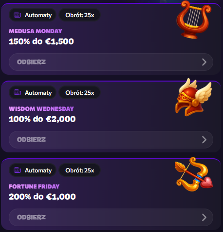 Aphrodite Casino bonusy